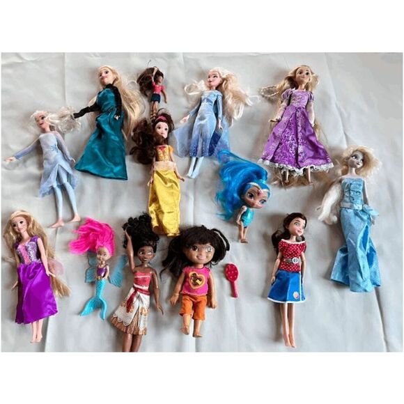 Disney Princess Doll Lot of 13 Dress Up - Picture 1 of 2